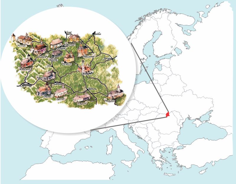 Bucovina on Map