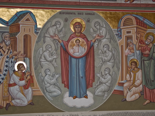 21st interior painting at putna monastery